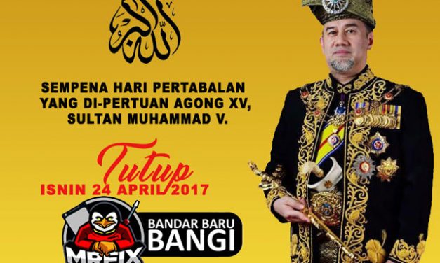 MRFIX Bangi Bercuti Pada 24 April 2017